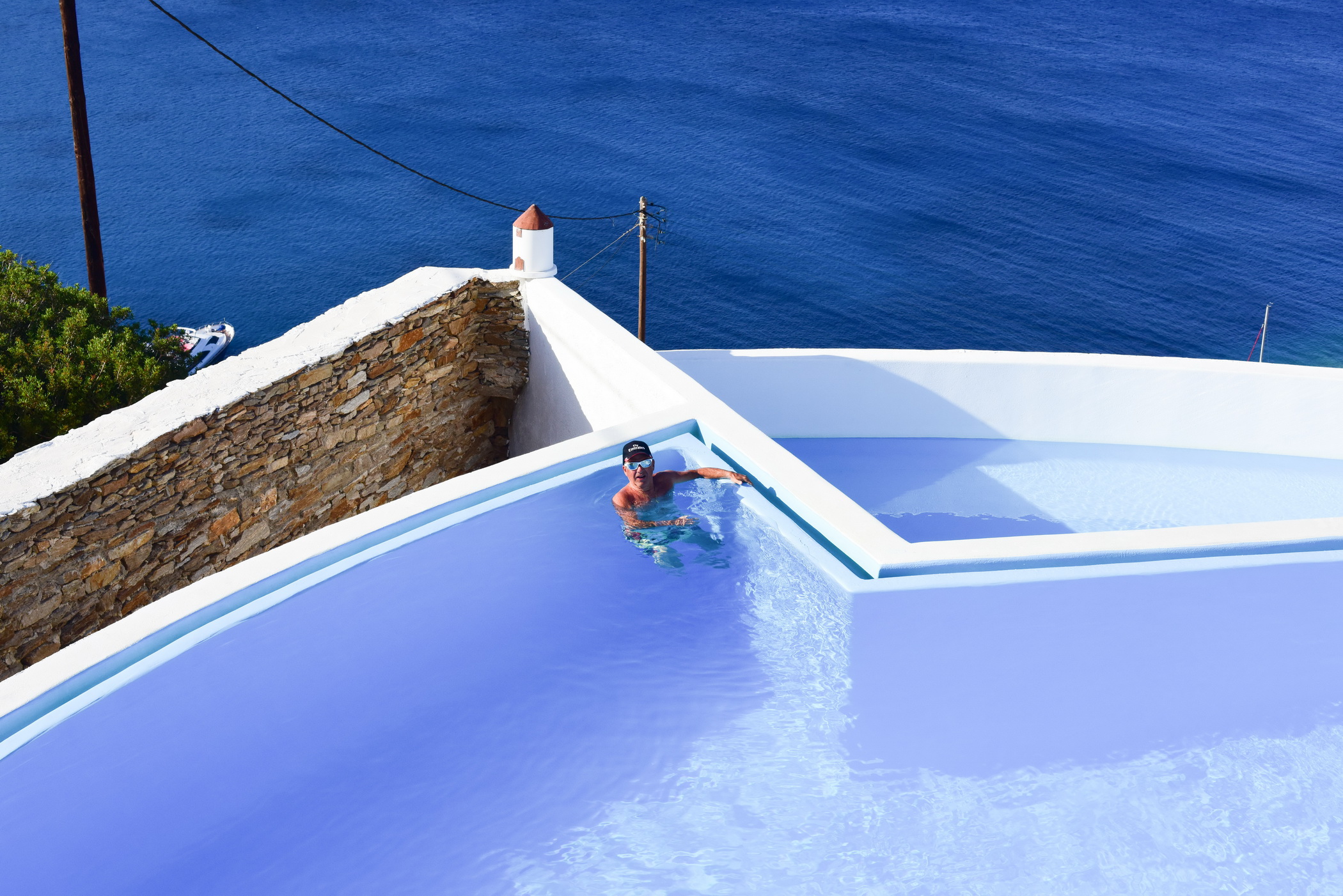 Petradi Hotel pool Ios Island Greece